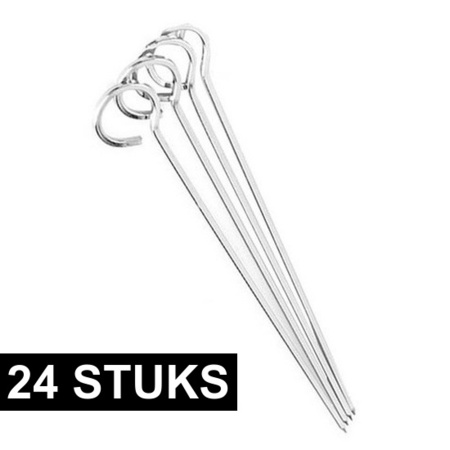 24x Barbecue skewers 24 cm