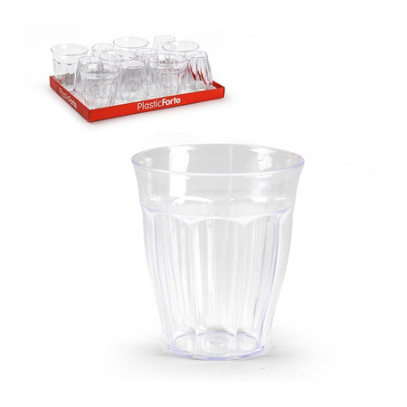 24x Plastic transparent drinking glasses Picardie 250 ml