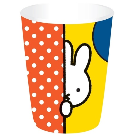 24x Miffy party theme cups 200 ml