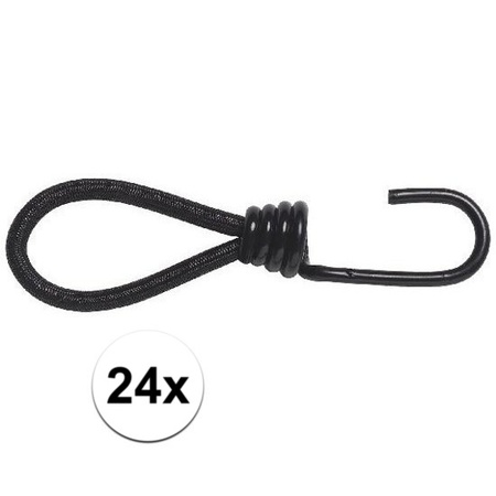 24x Elastic cords with hook 24 pieces