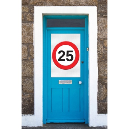25 years traffic sign doorposter
