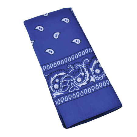 25x Blue farmers handkerchiefs 54 x 53 cm