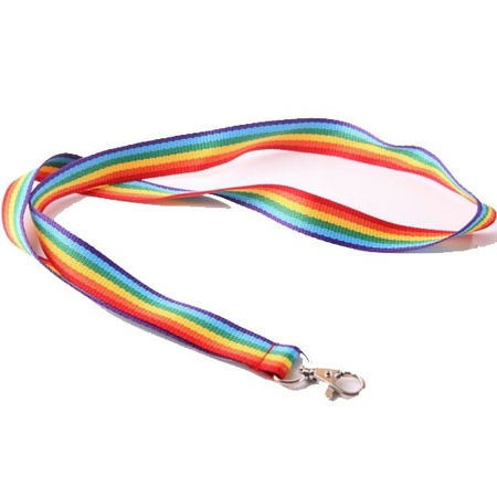25x Keycords regenboog/rainbow kleuren