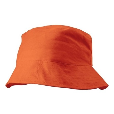 25x Oranje vissershoedjes/zonnehoedjes voor volwassenen
