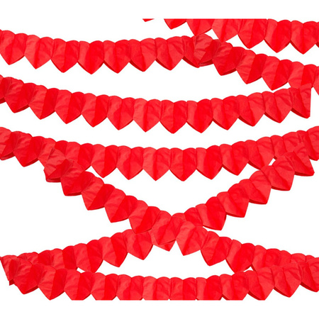 25x Rode hartjes slinger van 2 meter