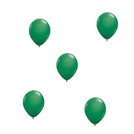 Green party balloons 25x pieces 27 cm