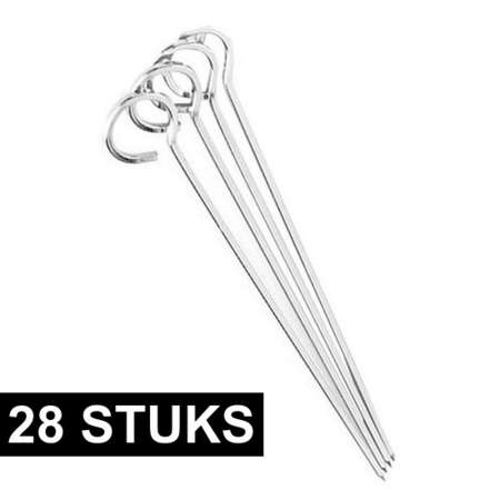 28x Barbecue skewers 24 cm