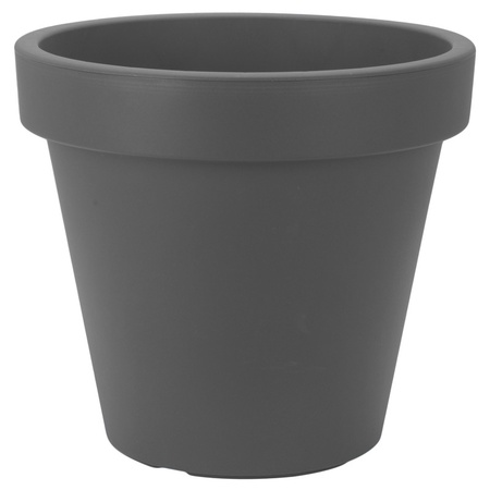 2x Anthracite grey flowerpot 47 cm