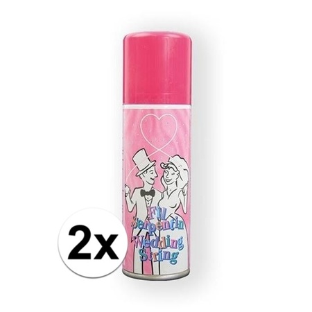 2x Wedding serpentine spray pink 125 ml