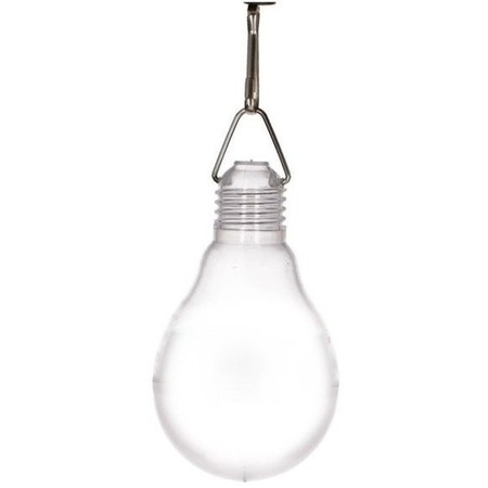 2x Outdoor lighting solar lightbulbs white 11,8 cm