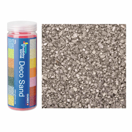2x packets decoration sand stones silver 480 ml