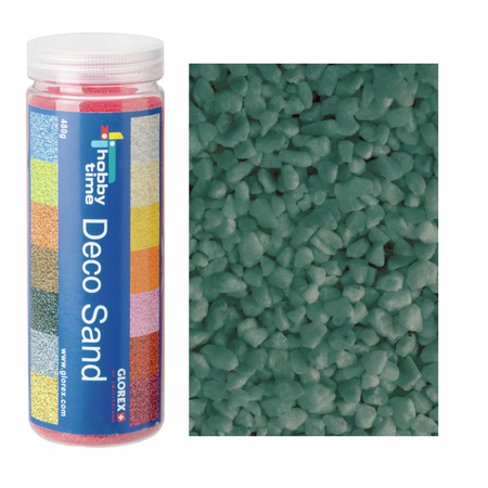 2x packets decoration sand stones turquoise 500 ml