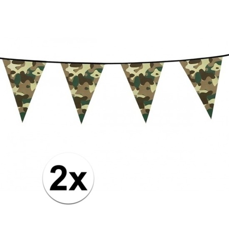 2x Camouflage bunting 6 meters