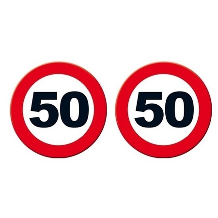 2x Traffic sign 50 year plates 49 cm