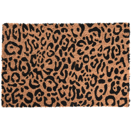 2x Rubber doormats panther print39 x 59 cm