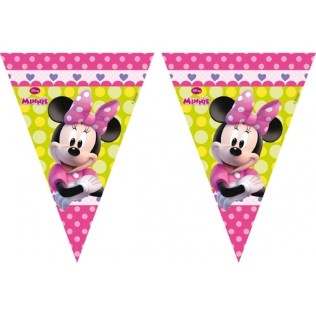 2x Disney Minnie Mouse vlaggenlijnen 2.8 meter