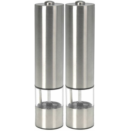 2x Electric pepper or salt mills with lighting