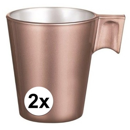2x Espresso cup rose