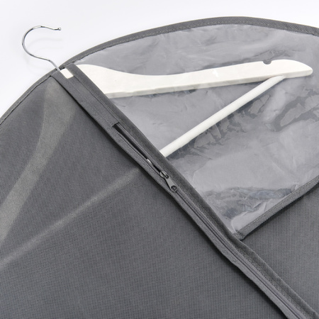 2x Grey clothingcovers 60 x 120 cm with window