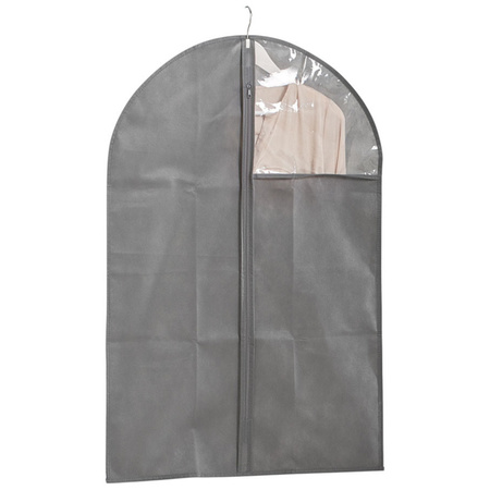 Grey clothingcover 60 x 90 cm with window