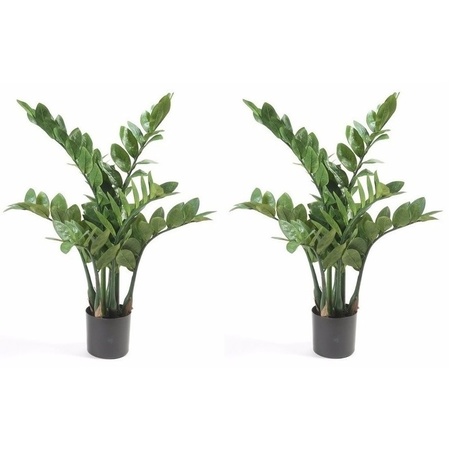 2x Green Zamioculcus artificial plant 70 cm