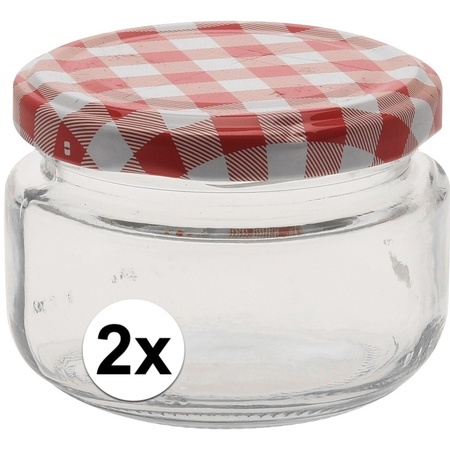 2x Preservation/preserving jar 140 ml with rotating lid