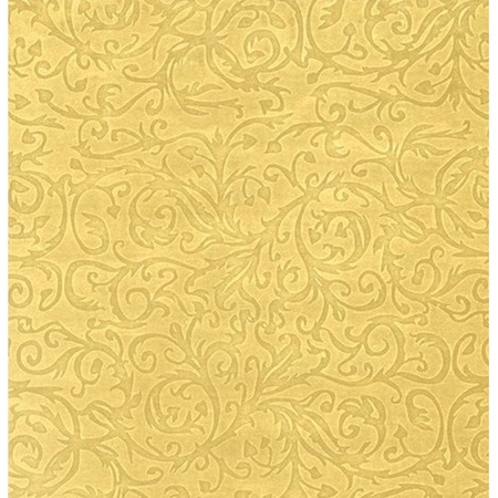 2x Inpakpapier/cadeaupapier goud klassiek design 2x 150 x 70 cm