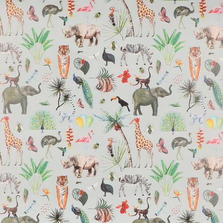 2x Wrapping/gift paper jungle 300 x 70 cm taupe