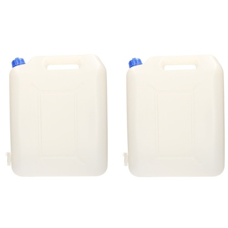 2x Jerrycan for water 20 liters