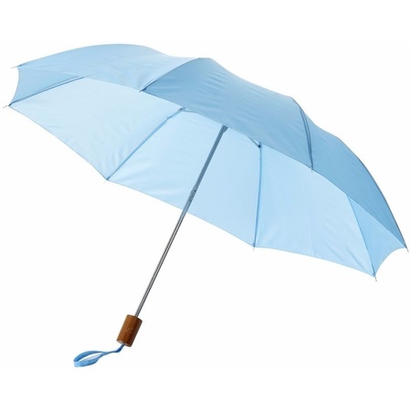 2x Pocket umbrellas light blue 93 cm