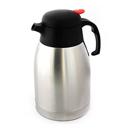 2x Koffiekannen/thermoskannen dubbelwandig 1,5 liter