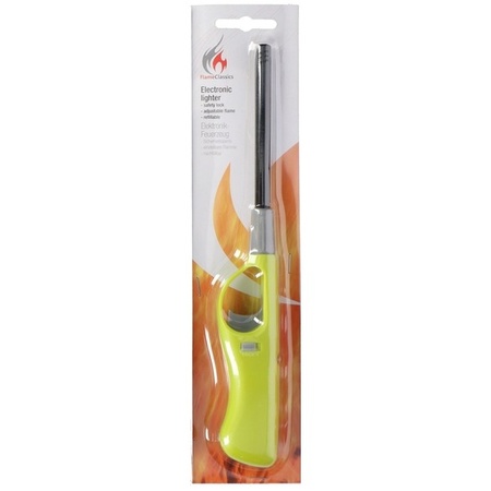 2x Lime green barbecue lighter 26 cm