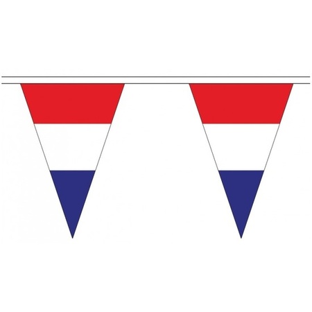 2x Nederlandse vlag landen punt vlaggetjes 5 meter