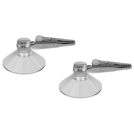 2x Suction cup with alligator clip