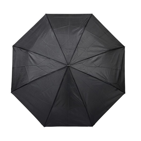 2x Opvouwbare mini paraplu zwart 96 cm