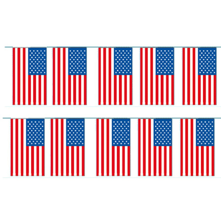 2x Papieren slinger USA / Amerika 4 meter landen decoratie