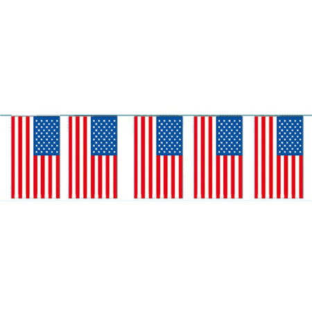 2x Papieren slinger USA / Amerika 4 meter landen decoratie