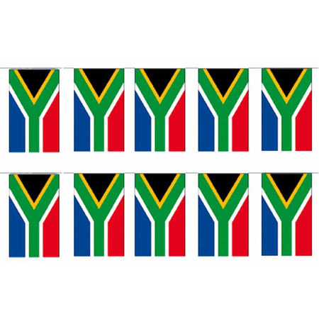 2x Papieren slinger Zuid-Afrika 4 meter landen decoratie