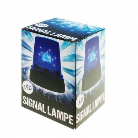 2x Politie zwaailamp/zwaailicht met blauw LED licht 11 cm