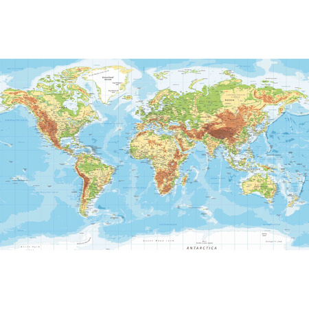 2x Posters world map 84 x 52 cm