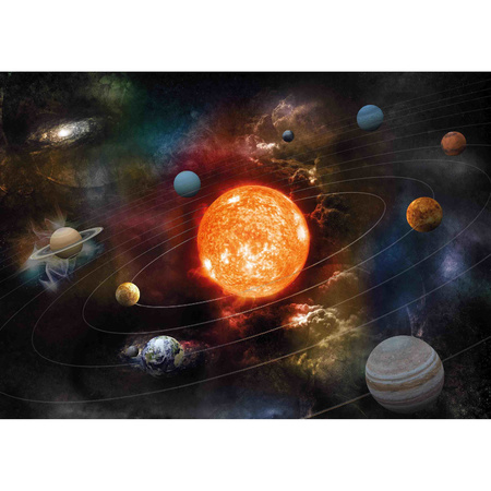 2x Posters van planeten in zonnestelsel / Melkweg voor op kinderkamer / school 84 x 59 cm