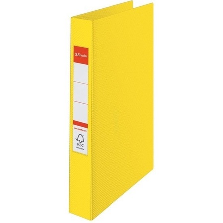 2x Ring binder folder 2 holes A4 yellow