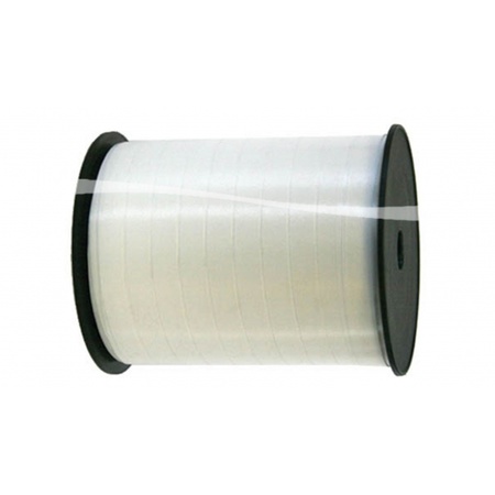 2x rollen cadeaulint/sierlint in de kleur wit 5 mm x 500 meter