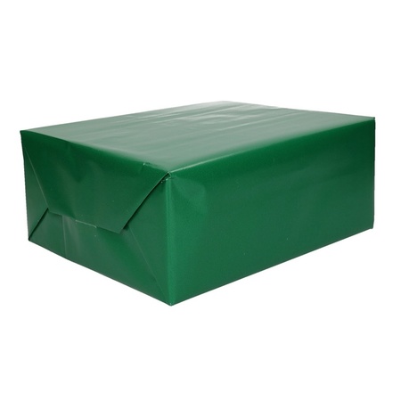 2x rollen Inpakpapier/cadeaupapier groen 200 x 70 cm op rol