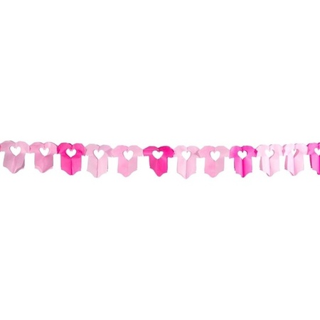 2x Pink baby garland with rompers