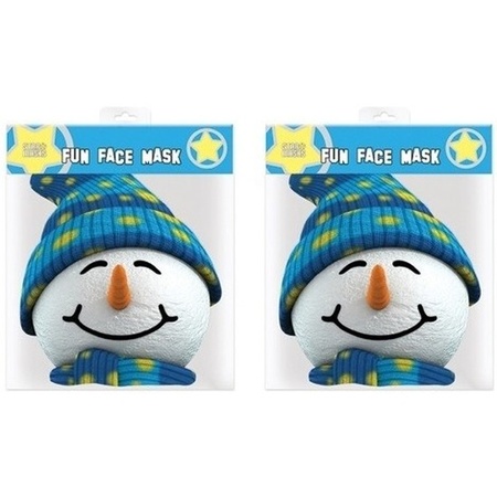 2x Sneeuwpop maskers