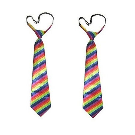 2x Rainbow tie