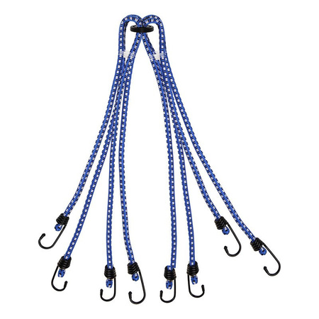 2x pieces spider stretch cords with hooks 8 x 40 cm