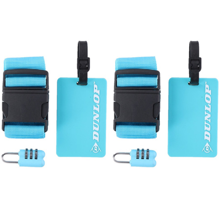 2x stuks blauwe koffer/bagage accessoiressets 3-delig
