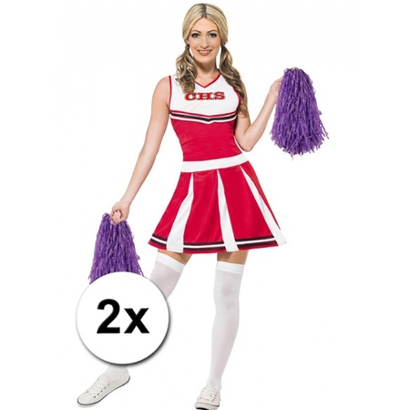 2x Cheerball purple 28 cm